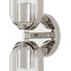 Bonardi 2 Light 5 inch Polished Nickel and Clear Bath Sconce Wall Light