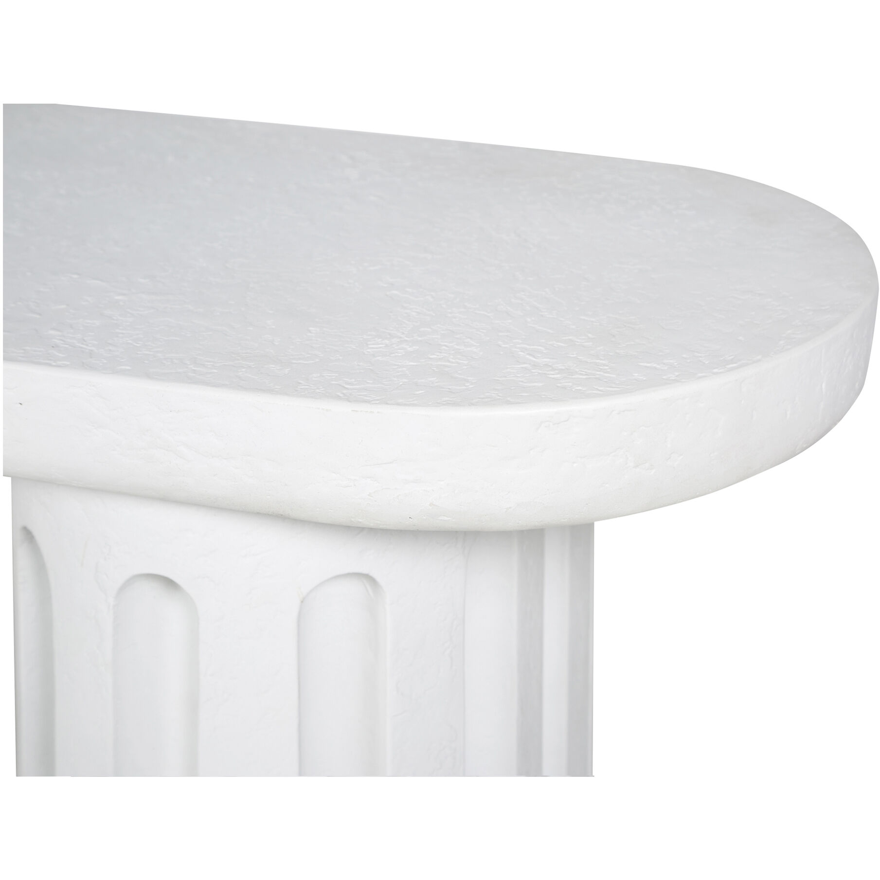 Eris White Outdoor Dining Bench