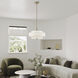 Monroe 4 Light 18 inch Antique Brass Pendant Chandelier Ceiling Light