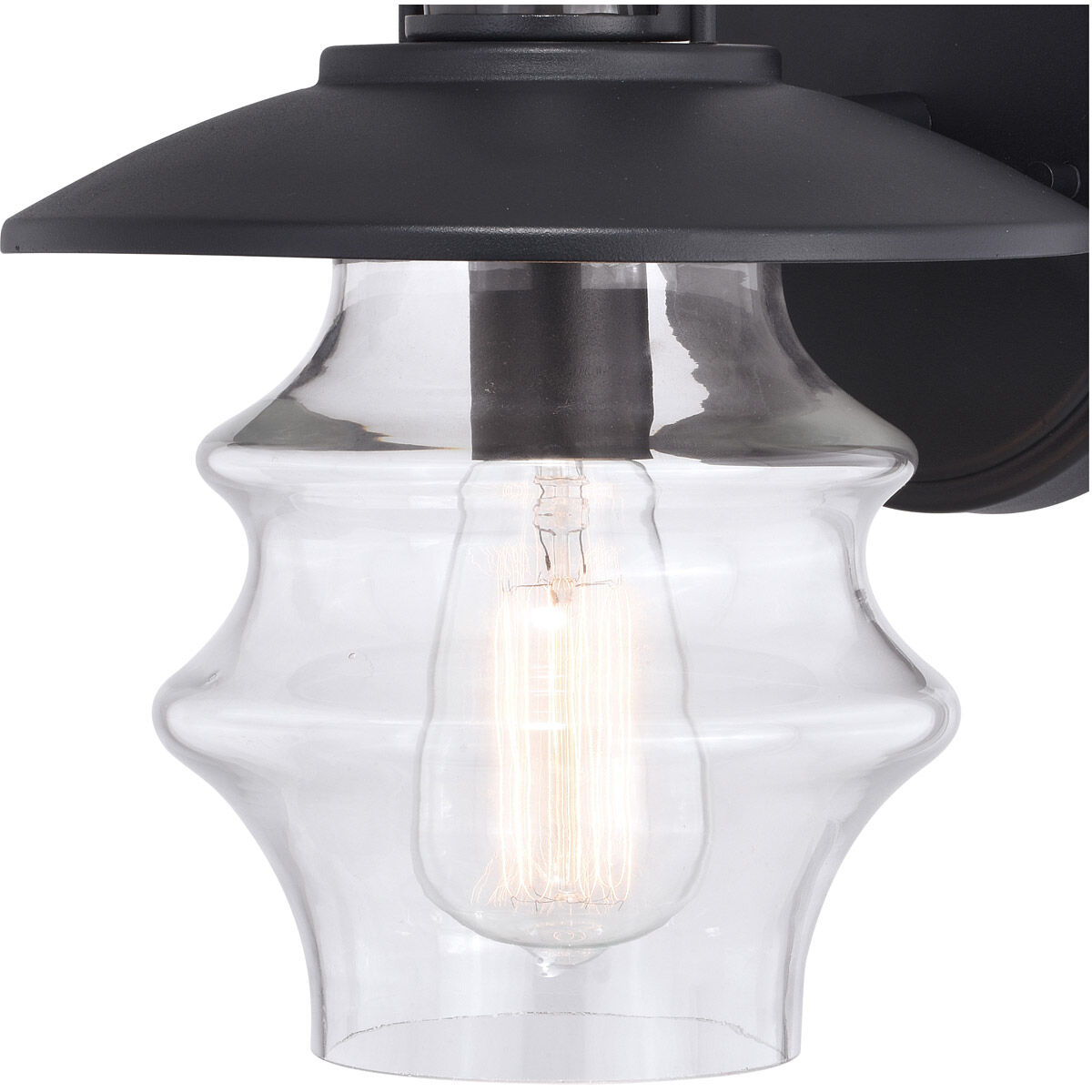 Glenn 1 Light 13 inch Textured Black Outdoor Motion Sensor Wall