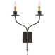 Highlight 2 Light 13.25 inch Bronze Gold Wall Sconce Wall Light