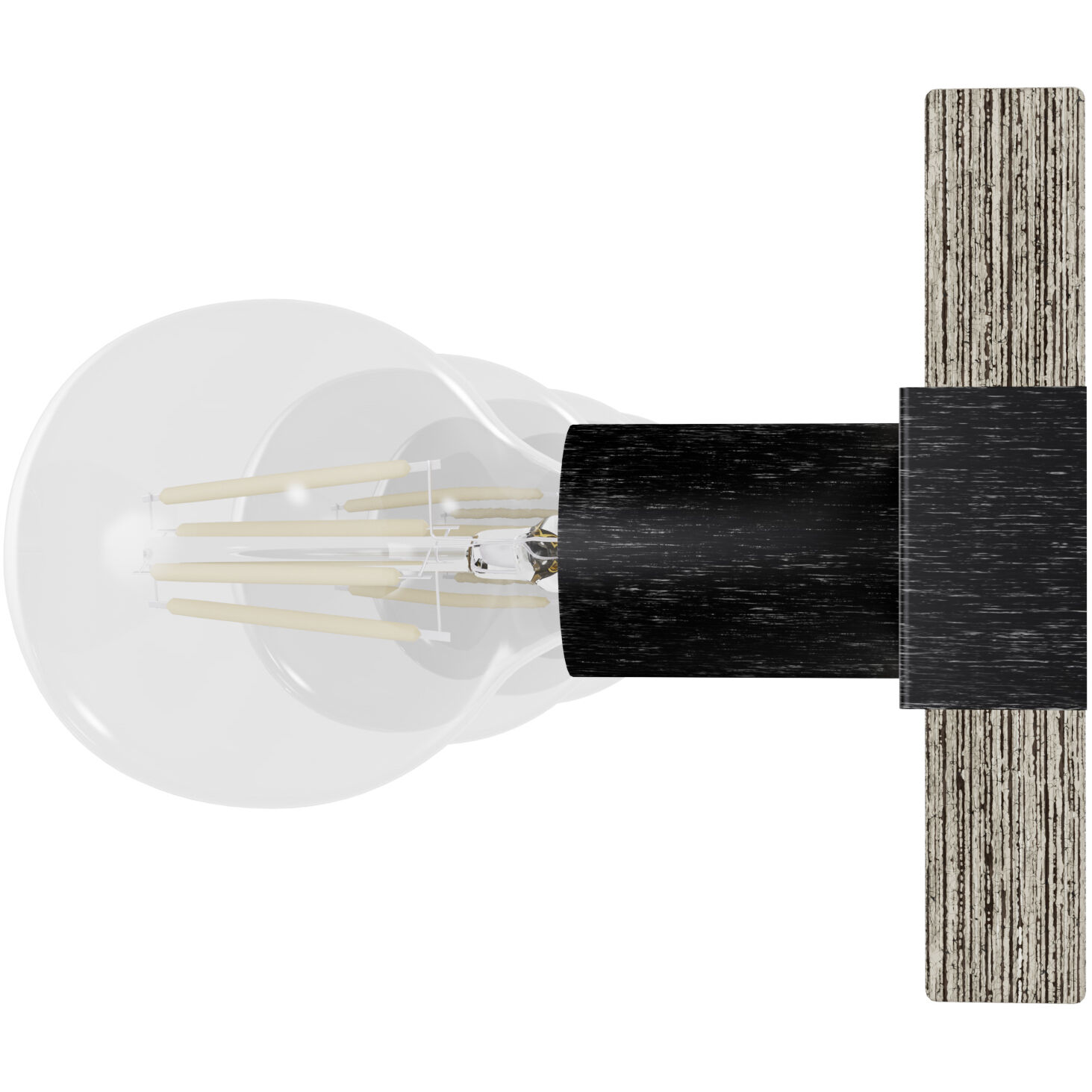 Donelson 5 Light 30.25 inch Brushed Iron and Barnwood Vanity Light Wall Light, Medium