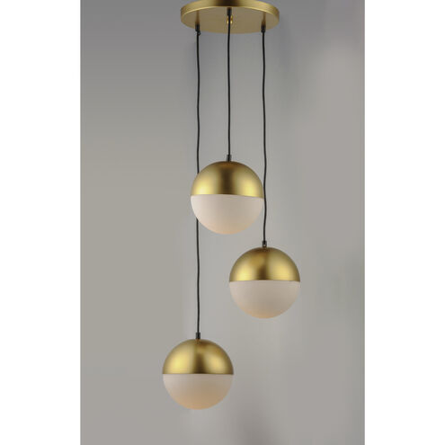Half Moon LED 16.5 inch Metallic Gold Multi-Light Pendant Ceiling Light