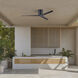 Atlas Eliza-H 56 inch Matte Black Flush Mount Ceiling Fan, Atlas