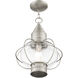 Newburyport 1 Light 12 inch Brushed Nickel Outdoor Pendant Lantern