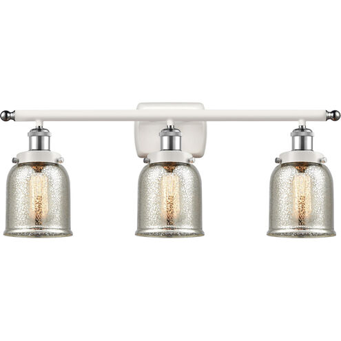 Ballston Bell LED 26 inch White and Polished Chrome Bath Vanity Light Wall Light in Silver Plated Mercury Glass