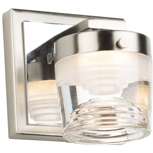 Newbury LED 5 inch Brushed and Polished Nickel Vanity Light Wall Light