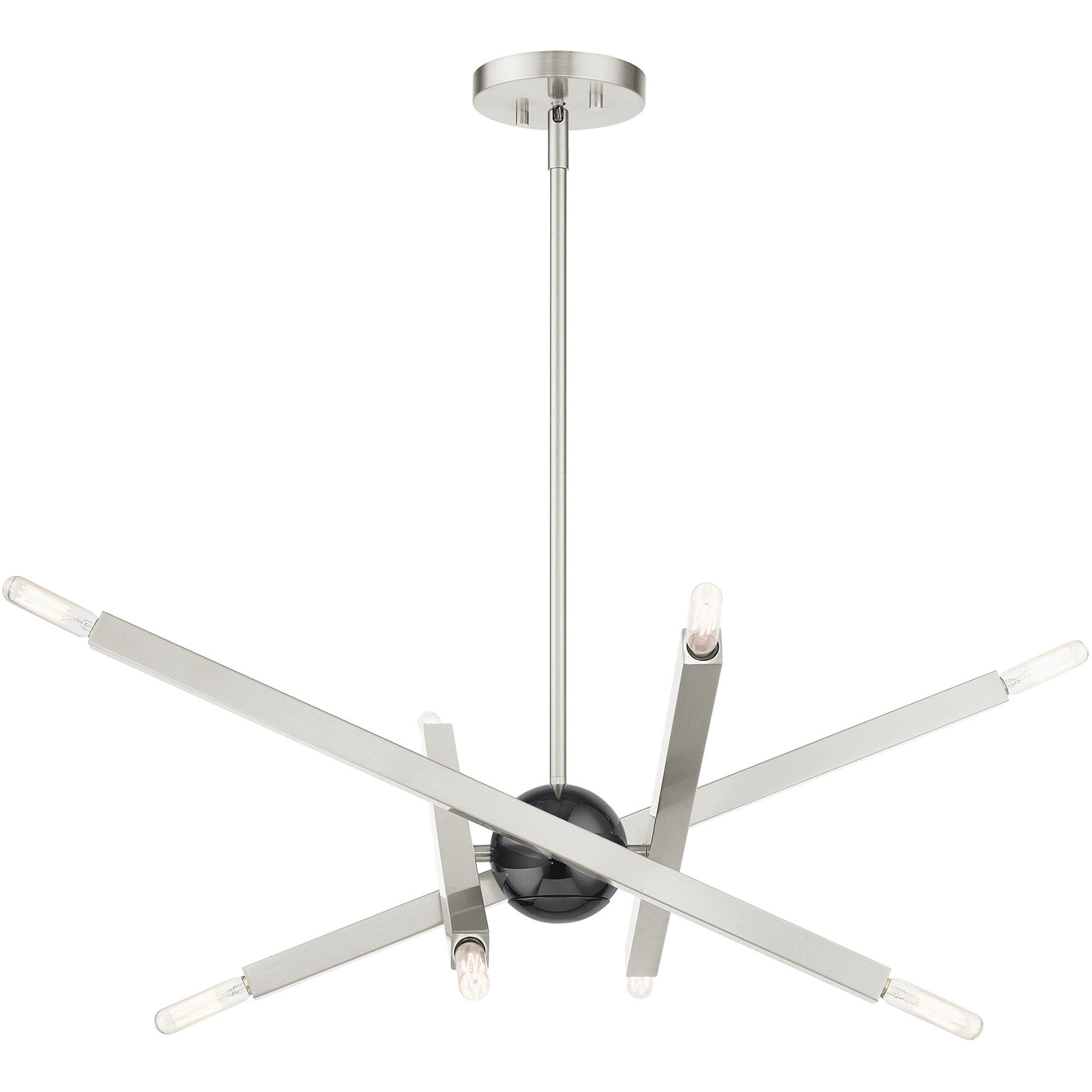 Monaco 8 Light 26 inch Brushed Nickel Chandelier Ceiling Light