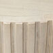 Notch Side Table in White Bleach, Round