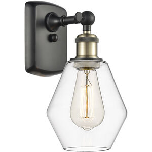 Ballston Cindyrella LED 6 inch Black Antique Brass Sconce Wall Light in Clear Glass
