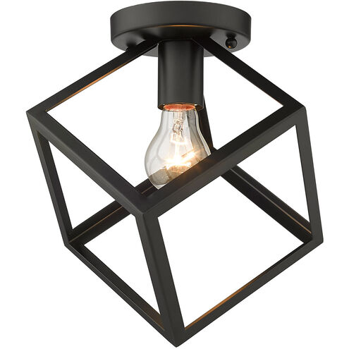 Cassio 1 Light 11 inch Matte Black Flush Mount Ceiling Light