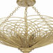 Doral 6 Light 24 inch Renaissance Gold Semi Flush Ceiling Light