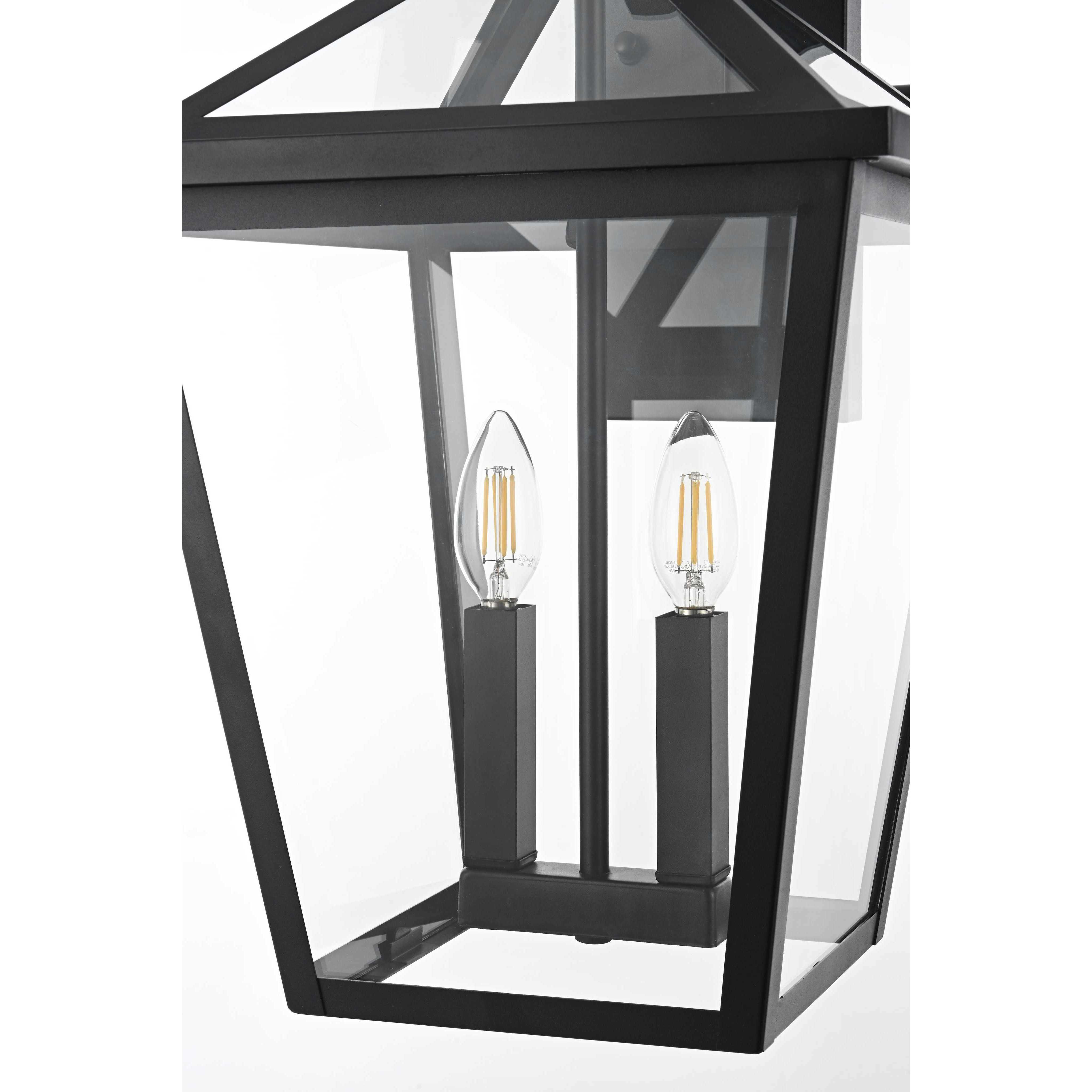 Frankford 2 Light 20 inch Black Outdoor Wall Sconce