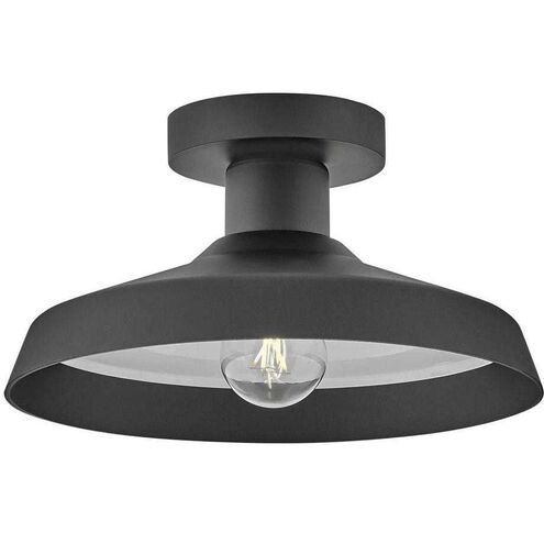 Coastal Elements Forge 1 Light 12 inch Black Outdoor Flush Mount