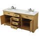 Americana 72 X 22 X 35 inch Natural Wood Vanity Sink Set