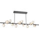 Gem LED 72 inch Graphite Chandelier Ceiling Light in Amber, 2700K LED, Twisted Branch