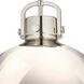 Newton Sphere 1 Light 16 inch Polished Nickel Pendant Ceiling Light