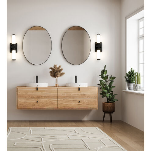 Idris LED 18.5 inch Matte Black Bath Vanity Wall Light