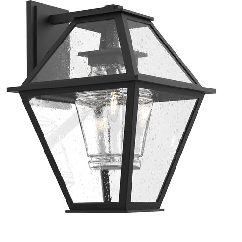Terrace 1 Light 24 inch Textured Black Outdoor Sconce in E26 Incandescent, Nested Lantern