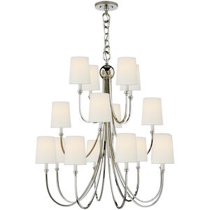 Thomas O'Brien Reed 16 Light 33 inch Polished Nickel Chandelier Ceiling Light, Extra Large
