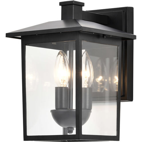 Jamesport 11 inch Matte Black Outdoor Wall Lantern, Small