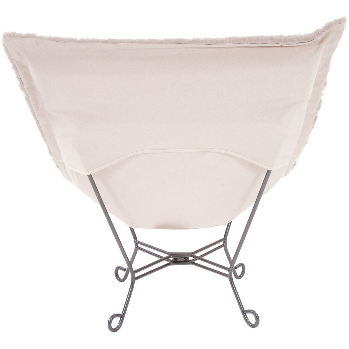 Puff Angora Natural Scroll Chair with Cover