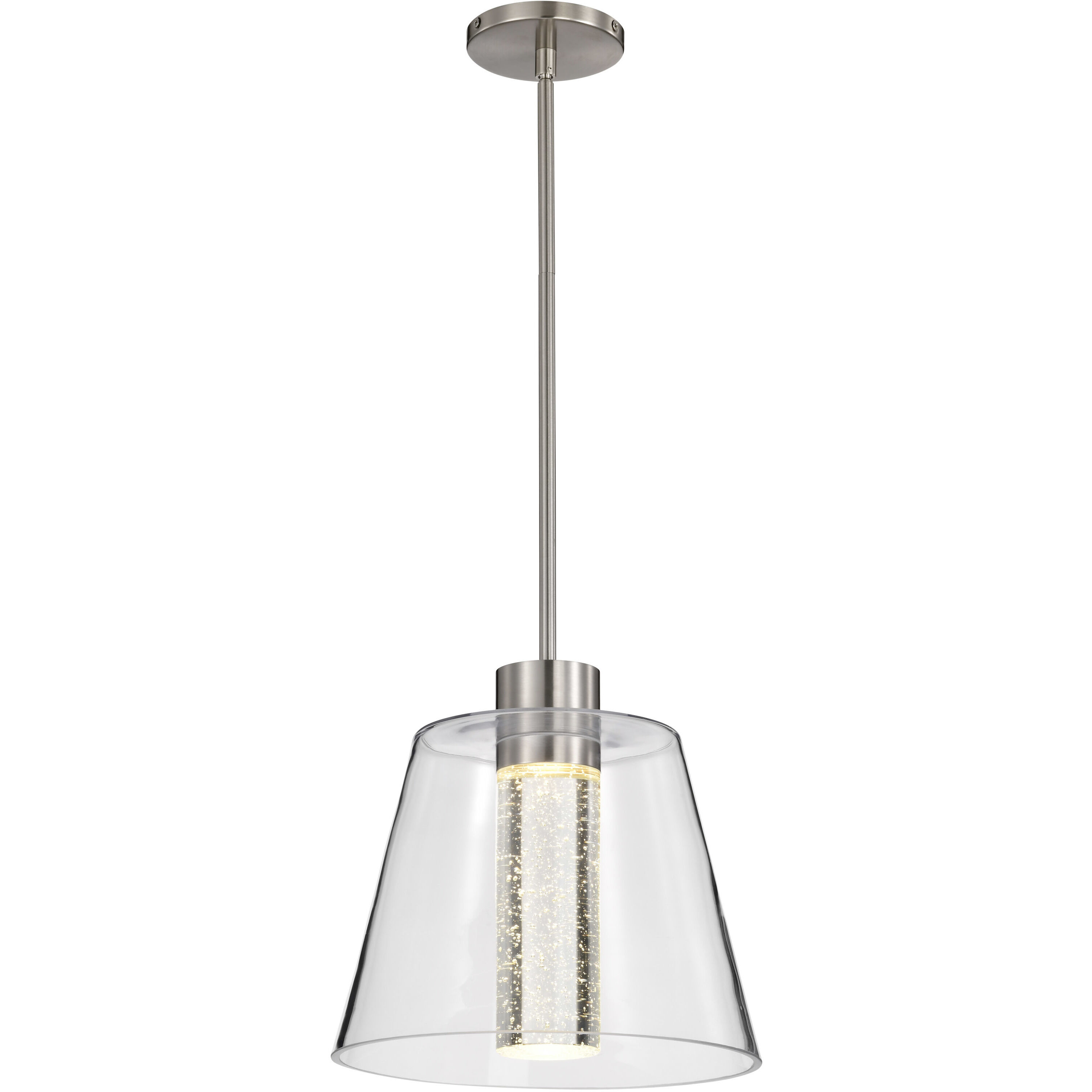 Aura LED 12 inch Brushed Nickel Pendant Ceiling Light