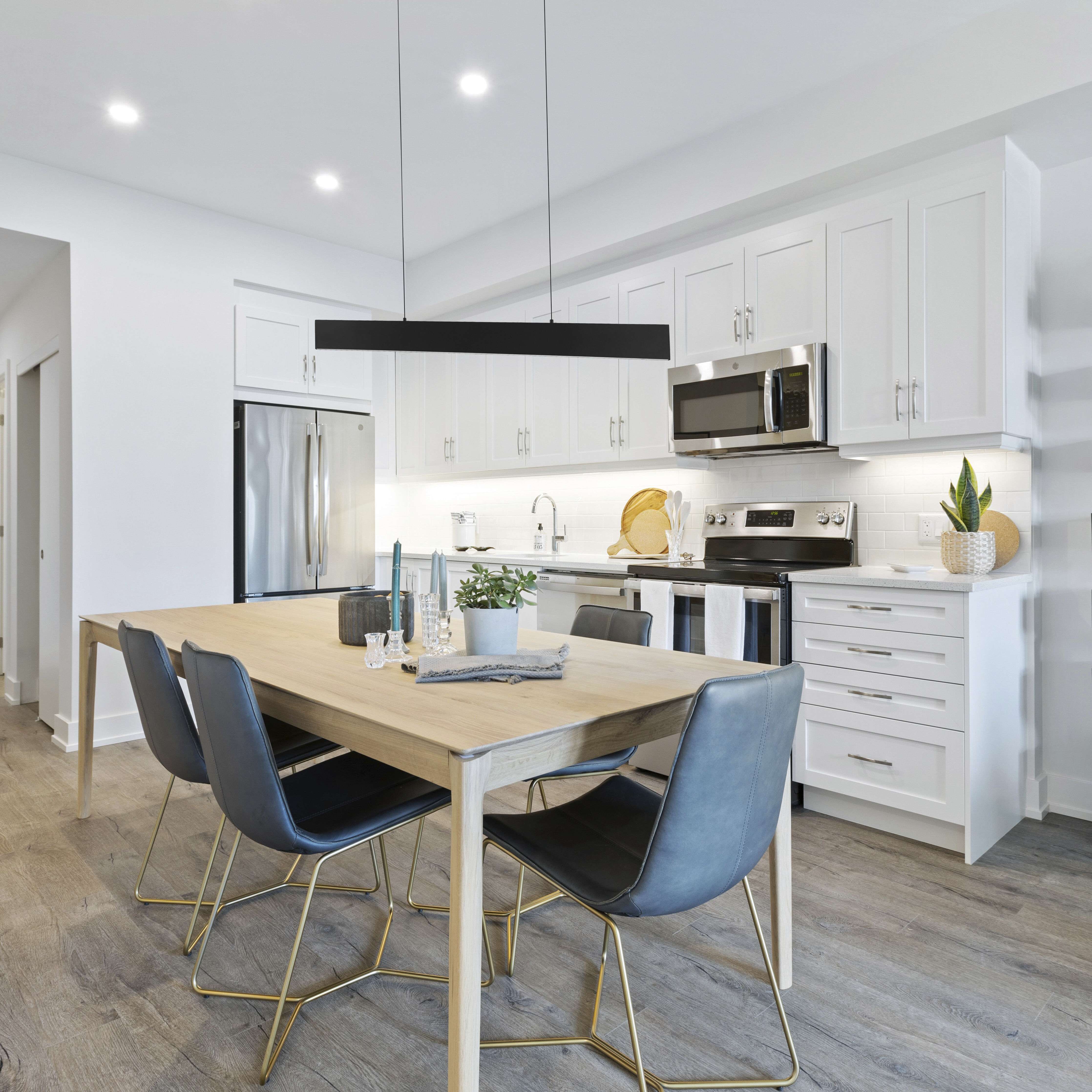 Climene LED 46.5 inch Matte Black Linear Pendant Ceiling Light