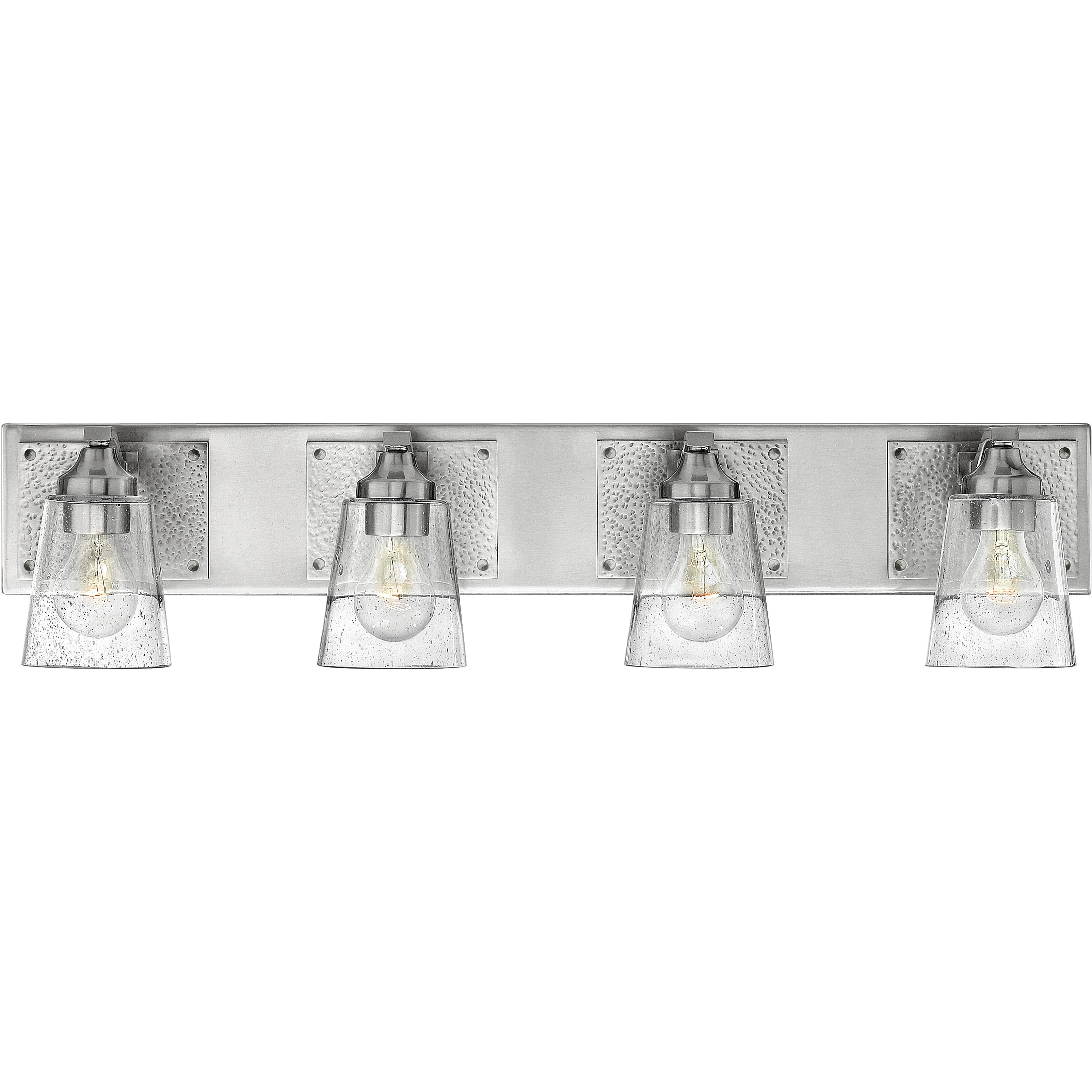 Jackson 4 Light 32.75 inch Brushed Nickel with Polished Antique Nickel Vanity Light Wall Light