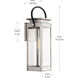 Union Square 1 Light 19 inch Stainless Steel Outdoor Wall Lantern, Medium, Design Series