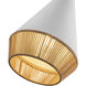 Alora Mood Daphne Pendant Ceiling Light in White and Brown Cotton Rope