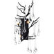 Anita 3 Light 11 inch Black Wall Light