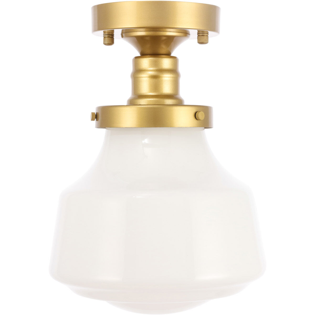 Lyle 1 Light 8 inch Brass Flush Mount Ceiling Light