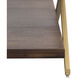 Guilford 29 X 24 inch Mahogany with Satin Brass Accent Table
