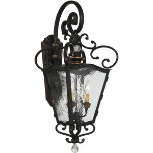 Great Outdoors Brixton Ivy 3 Light 13 inch Terraza Village Aged Patina Outdoor Lantern