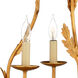 Pam Cain 3 Light 15 inch Antique Gold Leaf Chandelier Ceiling Light