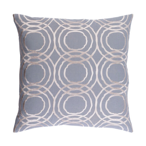 Ridgewood 22 X 22 inch Medium Gray and Cream Pillow