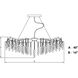 Rainier 6 Light 40 inch Silver Mist Linear Chandelier Ceiling Light