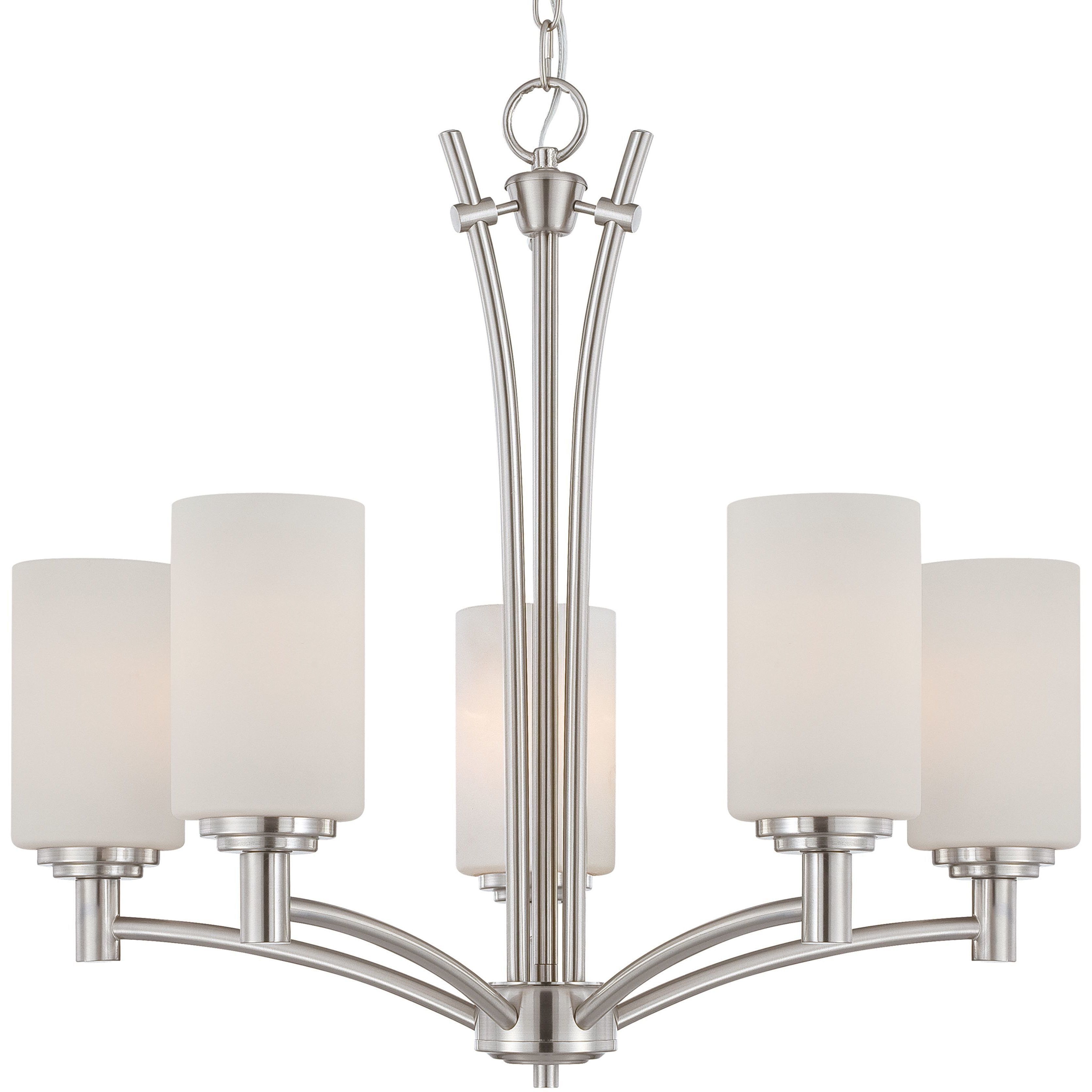 Pittman 5 Light 24 inch Brushed Nickel Chandelier Ceiling Light