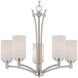 Pittman 5 Light 24 inch Brushed Nickel Chandelier Ceiling Light