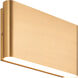 Beckett LED 5.13 inch Aged Gold Brass Outdoor Wall Light