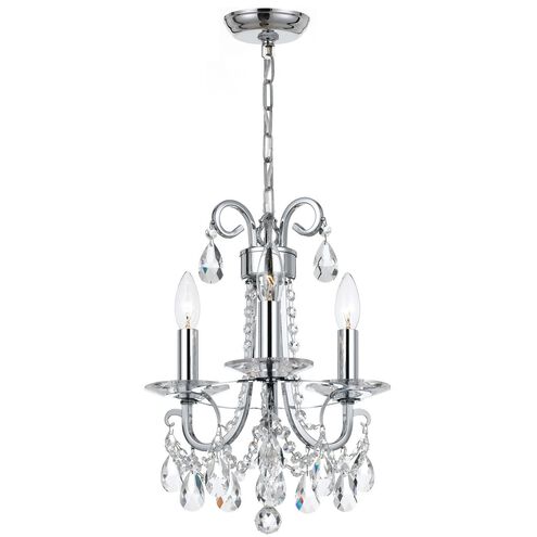 Othello 3 Light 13 inch Polished Chrome Mini Chandelier Ceiling Light