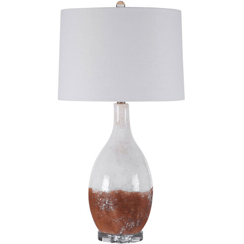 Durango 29 inch 150 watt Rust White Table Lamp Portable Light