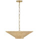 Delia 4 Light 23.5 inch Heritage Brass Convertible Chandelier Ceiling Light