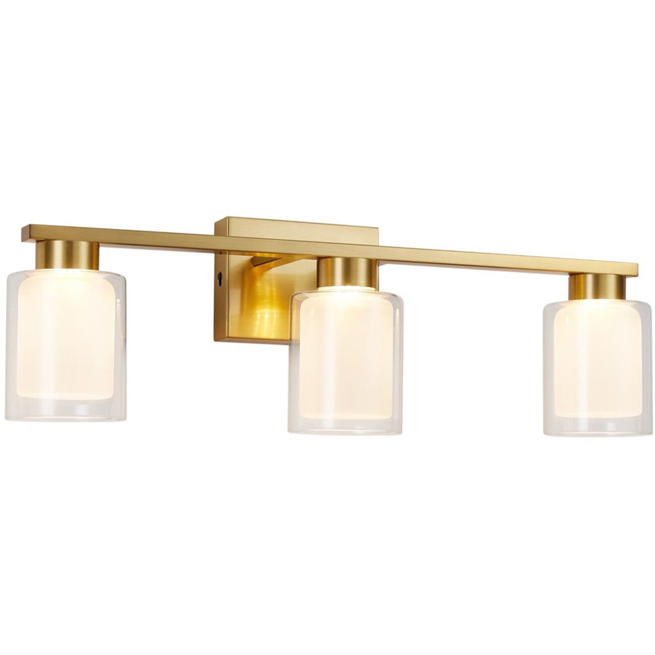 Saville LED 23.4 inch Brass Bathroom Vanity Wall Light