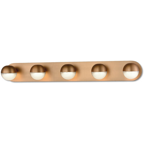 Pluto LED 37 inch Brass Vanity Light Wall Light in Vintage Brass
