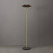 Rancho Mirage 72 inch 60 watt Matte Black and Weathered Brass Torchiere Portable Light