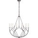 C&M by Chapman & Myers Richmond 12 Light 31.38 inch Weathered Galvanized Chandelier Ceiling Light