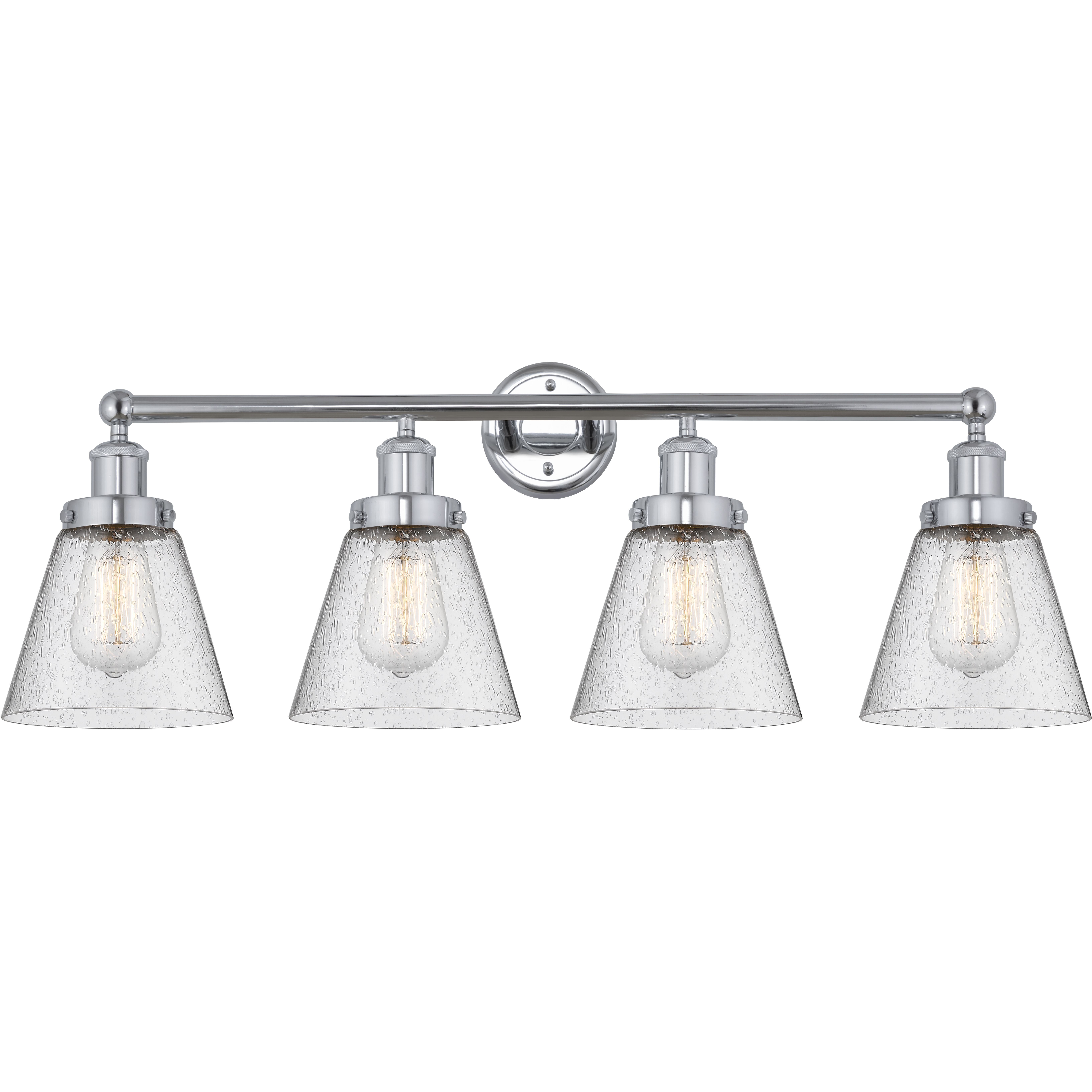 Cone 4 Light 33.5 inch Polished Chrome Bath Vanity Light Wall Light
