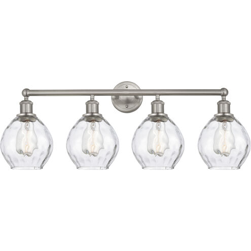 Edison Waverly 4 Light 33 inch Brushed Satin Nickel Bath Vanity Light Wall Light